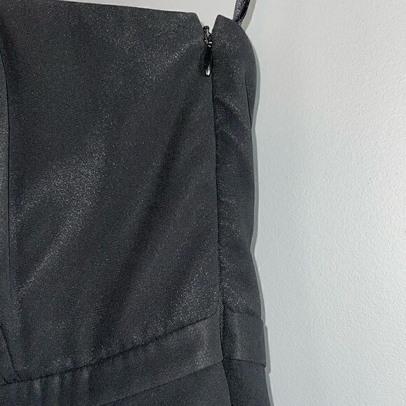 WHBM Strapless Tiered Chiffon Dress || SZ 2 || Black - Picture 8 of 10